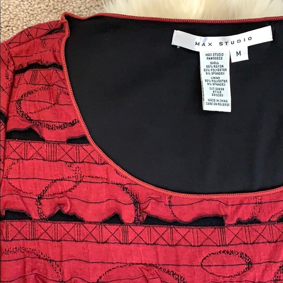 ❤️SO SOFT!! Max Studio (BCBG) Red Dress, Medium - Picture 3 of 4